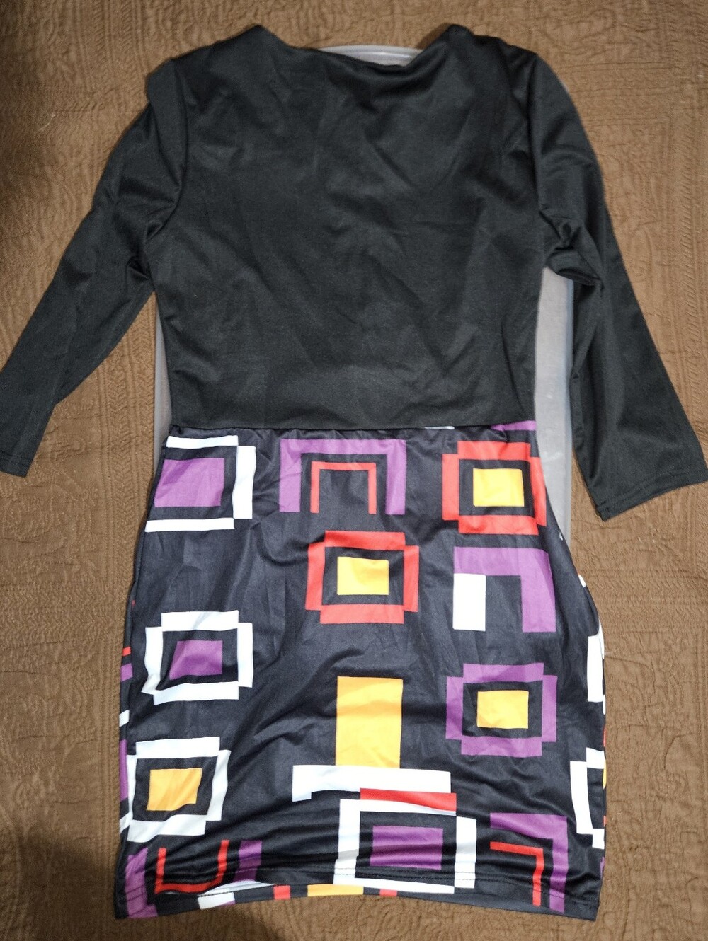 Acevog Black Top with Gold Zipper Detail